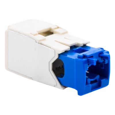 Conector Jack RJ45 Estilo TG, Mini-Com, Categoría 6A, de 8 Posiciones y 8 Cables, Color Blanco Mate - Imagen 4