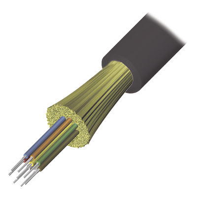 Cable de Fibra Óptica de 6 Hilos, Interior/Exterior, Tight Buffer, No Conductiva (Dieléctrica), LS0H, Multimodo OM4 50/125 Optimizada, 1 Metro (3.28 Pies)