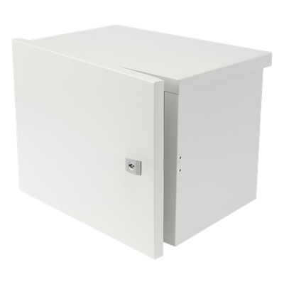 Gabinete para instalación de 2 Baterías PL4012, Fabricado en Lámina Galvanizada, Opción para montar en poste (No incluido)