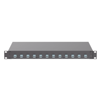 Distribuidor de Fibra Óptica, Con 12 Conectores LC Duplex (24 Fibras), Para Fibra Multimodo OM3/OM4, 1 UR