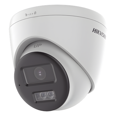 [Audio Bidireccional + Dual Light + ColorVu] Turret TURBOHD 4K (8 Megapixel) / Lente 2.8 mm / 40 mts IR EXIR + 40 mts Luz Blanca / Micrófono y Bocina Integrado / Exterior IP67 / dWDR