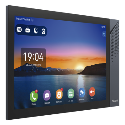 Monitor IP/SIP para interior con Android, Wi-Fi, Bluetooth, Pantalla táctil de 10.1", audio de 2 vías, PoE, 8 interfaces de entrada de alarma. - Imagen 4