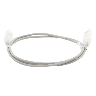 Cable de Parcheo Slim UTP Cat6 - 1 Metro (3.28 Pies), Gris, Diámetro Reducido (28 AWG) - Imagen 6