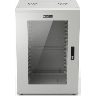 Gabinete Rackeable / 18 Unidades / 19 Pulgadas / Puerta de Cristal / Capacidad de Carga 750 Kg / Dimensiones 600x605x930 mm (23.6x23.8x36.6 in) - Imagen 3
