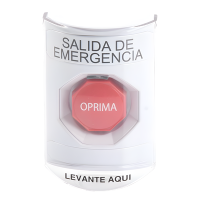 Botón de Emergencia, Texto en Español, Tapa Protectora de Policarbonato Súper Resistente, Restablecimiento con Llave - Imagen 5