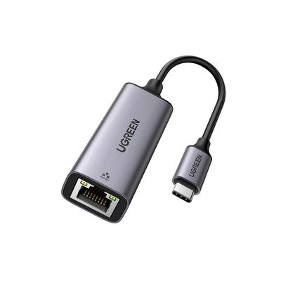 Adaptador de Red USB-C 3.1 (5 Gbps) a RJ45 | Thunderbolt 3 | Admite 10/100/1000 Mbps |  Chip Inteligente | Amplia Compatibilidad | Caja de Aluminio | Longitud del cable 10 cm.
