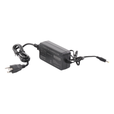 Fuente de poder con Cables de Extensión para Mayor Alcance 12 Vcc / 5 Amperes / Profesional / 0.5 metros a la toma de alimentación / 0.5 metros a la conexión del dispositivo