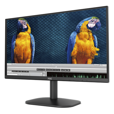 Monitor LED de 23.8" VESA, Resolución 1920 x 1080 Pixeles, Entradas de Video VGA/HDMI. Panel VA LCD Backlight LED. Ultra Delgado