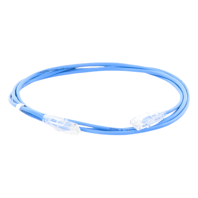 Cable de Parcheo Slim UTP Cat6A - 2 Metros (6.56 Pies) Azul, Diámetro Reducido (28 AWG) - Imagen 4