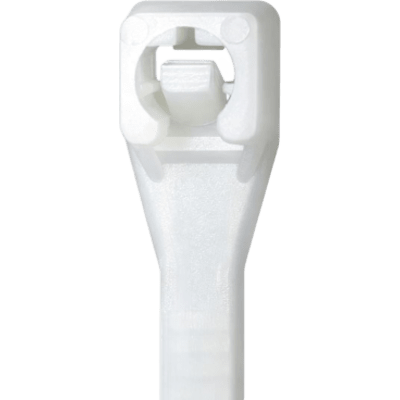 Cinchos de Nylon con Sistema de Autobloqueo Seguro / Color Blanco / 2.5 × 100 mm / Paquete con 100 Piezas