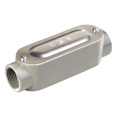 Caja oval roscada tipo C de 2" (50.8 mm) Incluye tapa y tornillos.