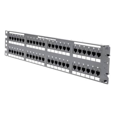 Panel de Parcheo de Impacto 110, Plano, Categoría 5e, de 48 Puertos, 2UR - Imagen 4