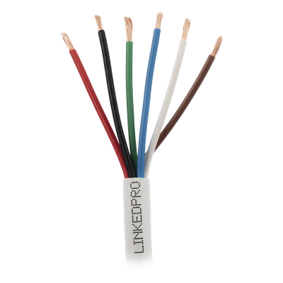 Bobina de 305 m (1000 ft) / Cable para Alarma 6x18 AWG / CMR / Blanco