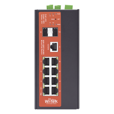 Switch Industrial Administrable Gigabit con 2 Puertos PoE bt + 6 Puertos PoE af/at o 24 V Pasivo + 2 SFP Gigabit, 240 W - Imagen 3