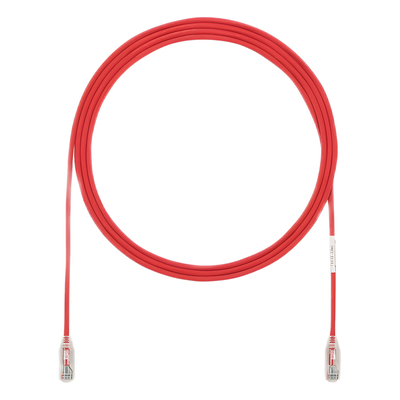 Cable de Parcheo TX6, UTP Cat6, Diámetro Reducido (28AWG), Color Rojo, 7.62 Metros (25 Pies) - Imagen 3