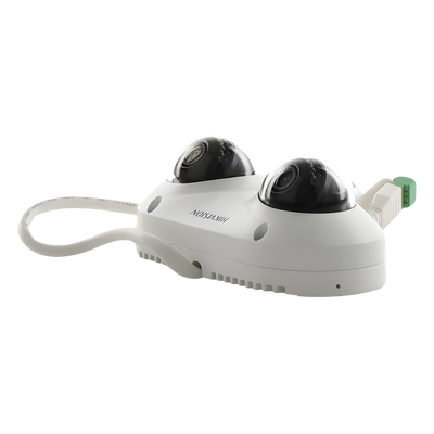 PanoVu Series / Lente Dual de 5 Megapixel / 2 Lentes Fijos de 2.8 mm / Recomendado para Pasillos o Esquinas / IP67 / IK10 / PoE / WDR 120 dB / 10 mts IR / Entrada y Salida de Audio y Alarma / MicroSD - Imagen 6