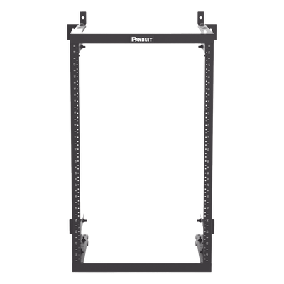 Rack PanZone® de Montaje en Pared, de 19in, Profundidad Ajustable, Rieles Numerados y Roscados #12-24, 18 UR, Color Negro - Imagen 3