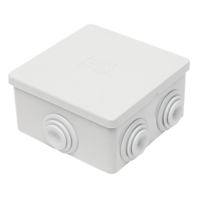 Caja Estanca de PVC Para Derivación y Conexión, 6 Entradas, Tapa a Presión, 80×80×40 mm (Mayor Área Interna, Uso Exterior IP44, Material que no Propaga el Fuego y Libre de Hálogenos - Imagen 4