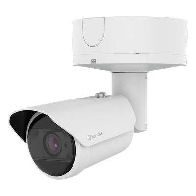 Cámara Bala IP / 8 MP / Sensor 1/1.2" / Zoom 2.25x / WiseIR 60 m (196.85 ft) / IA Wisenet 9 / IP67