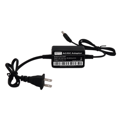 Adaptador de Pared de 12Vcc @ 1 A con cable y clavija Nema 1-15 / 0.5 metros a la toma de alimentación / 0.5 metros a la conexión del dispositivo