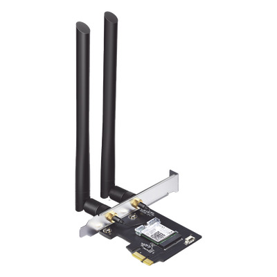 Adaptador PCIe inalámbrico doble banda AC 1200 Mbps / Antena de alta ganancia / Tecnología MU-MUMO 2X2 / Soporte de perfil bajo y Altura completa / Bluetooth 4.2