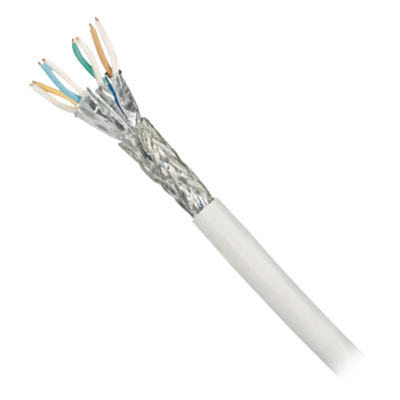 Bobina de Cable Blindado S/FTP de 4 Pares, Cat7, Inmune a Ruido e Interferencias, LSZH (Bajo Humo, Cero Halógenos), Color Blanco, Bobina de 500 Metros (1640 Pies) - Imagen 5
