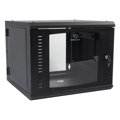 Gabinete Abatible de Pared (Con Marco Trasero) con Rack 19" de 9 Unidades. Ventana de Cristal Templado. - Imagen 3