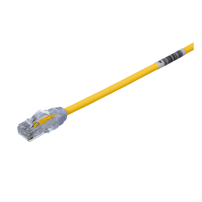 Cable de Parcheo UTP Cat6A, CM/LSZH, Diámetro Reducido (28AWG), Color Amarillo, 1.52 Metros (5 Pies)