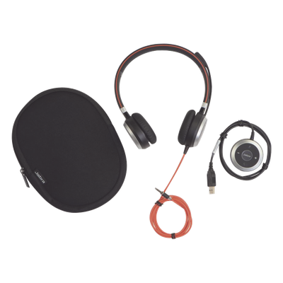 Diadema / Auricular Jabra Evolve 40 Duo / USB y 3.5mm / Cancelación de Ruido Pasiva / Indicador de Ocupado (6399-823-109) - Imagen 4