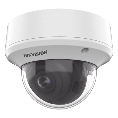 Domo TURBOHD 5 Megapixel / Lente Motorizado 2.7 - 13.5 mm / IR EXIR 40 mts / TVI-AHD-CVI-CVBS / IK10 / IP67 / dWDR / 12 Vcc / 24 VCA