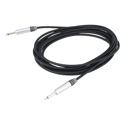 Cable de Audio | Plug 1/4 in a Plug 1/4 in Mono | Carcasa Cromada | Conectores Seetronic | Ideal para Instrumentos | Longitud 5m - Imagen 4