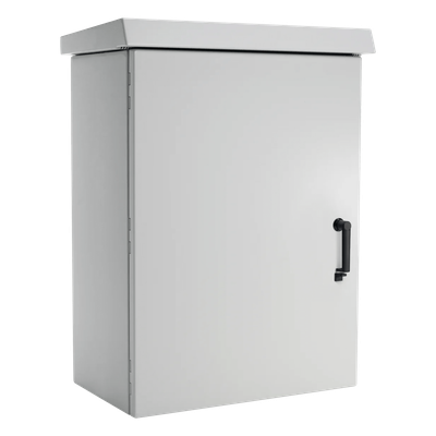 Gabinete Para Exterior OSP ComLine de 18 UR, 600 mm de Ancho, 500 mm de Profundidad De Aluminio, Color Gris Claro Con Protección NEMA 4/12/4X/3/3R; IP66