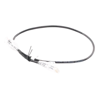 Cable de Parcheo Slim UTP Cat6A - 0.5 Metros (1.64 Pies) Negro, Diámetro Reducido (28 AWG) - Imagen 6