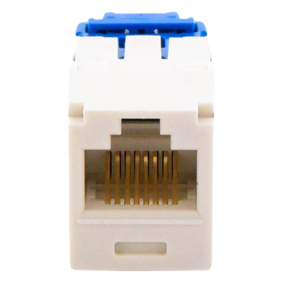 Conector Jack RJ45 Estilo TG, Mini-Com, Categoría 6A, de 8 Posiciones y 8 Cables, Color Blanco Mate - Imagen 5