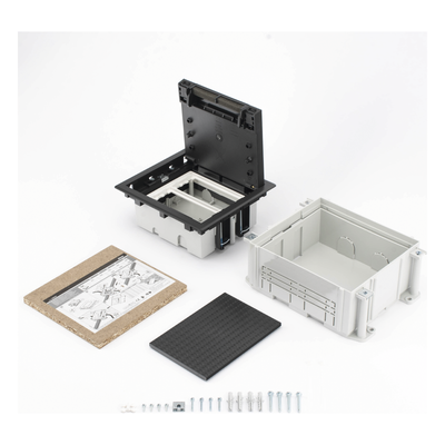 Caja de Suelo Simon Serie S / Para Voz, Datos o Contactos Eléctricos / Capacidad para 2 Módulos / Con Registro Integrado para Fijación en Concreto / Profundidad Ajustable de 70 a 100 mm (2.76 a 3.94 pulgadas) / Alta Resistencia Mecánica y Térmica - Imagen 5