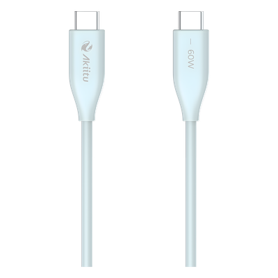 Cable de Carga USB-C a C / 1.5 Metros (4.92 Pies) / Potencia 60W / Velocidad Transferencia 480 Mbps / Tecnología GaN (Nitruro de Galio) / Fast-Charging / Material Silicona No Tóxica / Conector Aluminio Anodizado
