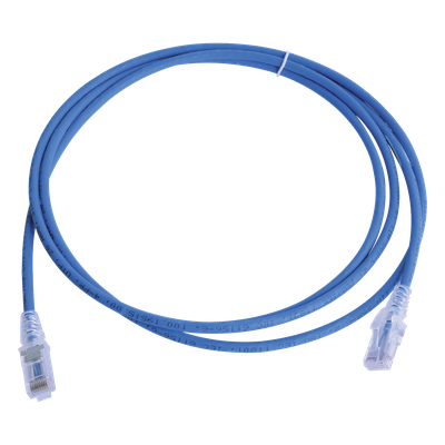 Patch Cord MC6 Modular Cat6 UTP, CM/LS0H, 2.13 Metros (7 Pies), Color Azul, Versión Bulk (Sin Empaque Individual)