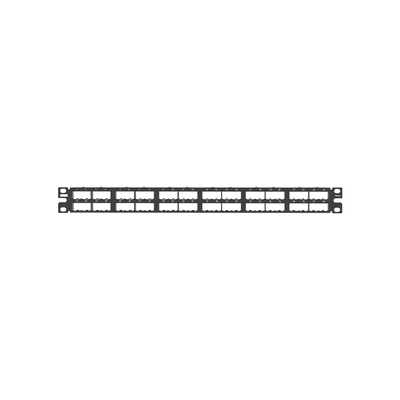 Panel de Parcheo Modular Mini-Com (Sin Conectores), Plano, Blindado, Alta Densidad, de 48 Puertos, 1UR