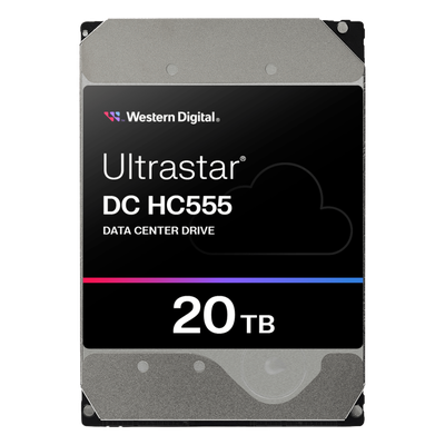 Disco Duro Empresarial WD Ultrastar HC555 / 20TB / SATA 6Gb/s / 7200 RPM / HelioSeal / ePMR / CMR
