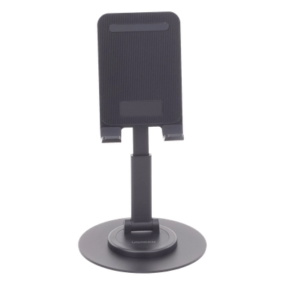 Soporte para Teléfono Celular Giratorio | 360° de Rotación | Angulo Ajustable | Altura Ajustable 17-20cm | Antideslizante | Ejes Giratorios de Alta Precisión| Plegable | Aluminio | Color Gris - Imagen 5