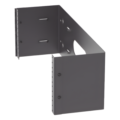 Rack Abierto de Instalación en Pared con Bisagras, Profundidad de 159 mm, 19 in de Ancho, 4 UR, Color Negro - Imagen 4