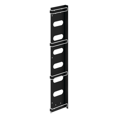 Organizador de Cables Vertical / Acero / Negro / Para Gabinetes Sísmicos / Kit 3 Piezas / Incluye 10 Envolturas Velcro 8 pulg (203 mm)