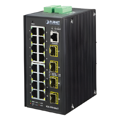 Switch Administrable Industrial 16 puertos Gigabit Ethernet + 4 SFP