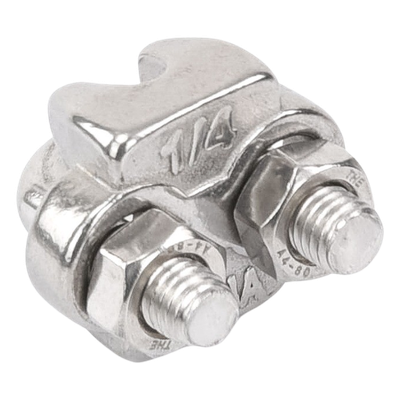 Nudo/ Perro/ Abrazadera Acero Forjado para Cable de 1/4", Acero Inoxidable. - Imagen 7