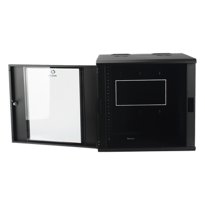 Gabinete Abatible de Pared (Con Marco Trasero) con Rack 19" de 12 Unidades. Ventana de Cristal Templado. - Imagen 5