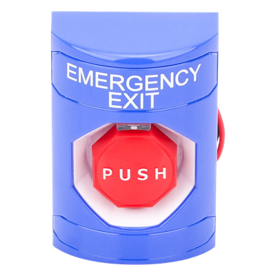 Botón De Salida De Emergencia Con Bocina De Advertencia Integrada, Interior/Exterior, Texto En Ingles, Tapa Protectora De Policarbonato Súper Resistente, Neumático - Imagen 5