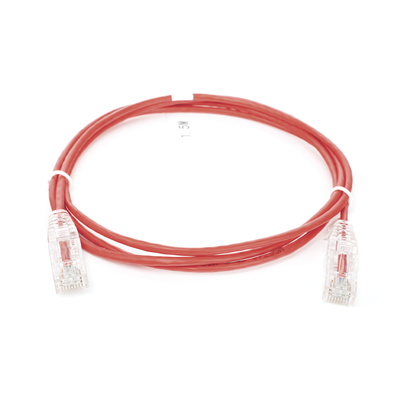 Cable de Parcheo Slim UTP Cat6 - 1.5 Metros (4.92 Pies) Rojo Diámetro Reducido (28 AWG) - Imagen 3