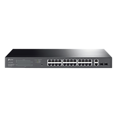 Switch PoE Administrable 24 puertos 10/100/1000 Mbps / 2 puertos SFP / 24 puertos PoE af/at / Presupuesto PoE 250W / 