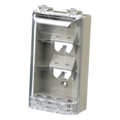 Placa de Pared Vertical, Resistente al Agua con Protección IP56, Acepta 4 Módulos Mini-Com, Color Gris - Imagen 5