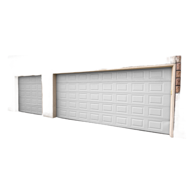 Puerta de Garage de alta calidad, Color blanco 8x7 pies,  AISLADA, Estilo Americana , CUADRO CORTO.